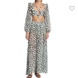 PatBo Bossa Cutout Chiffon Maxi Dress